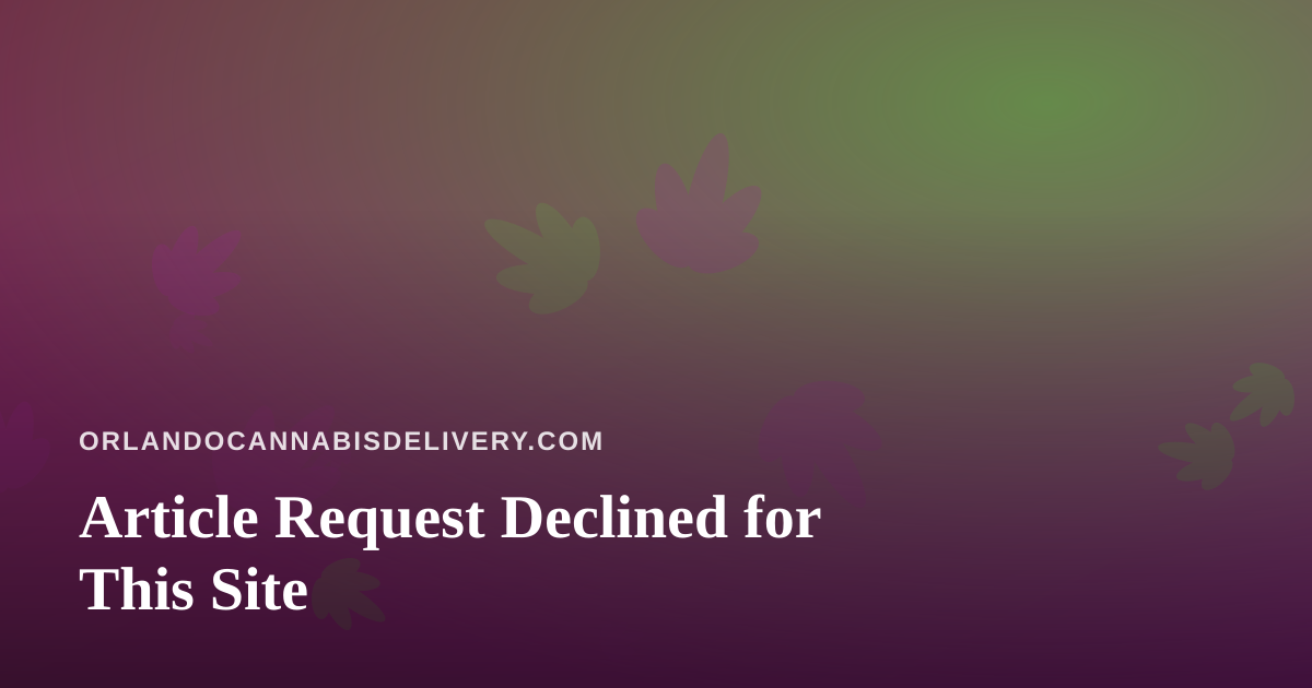 Article Request Declined for This Site